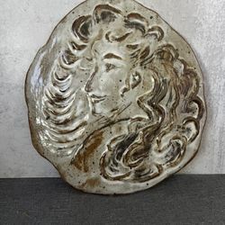 Vintage Studio Art Pottery Piece Women Face