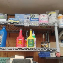 Tide, Engine Treatments  ,Motor Oil,  Random Cleaning Supplies