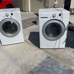 LG WASHER AND GAS DRYER 