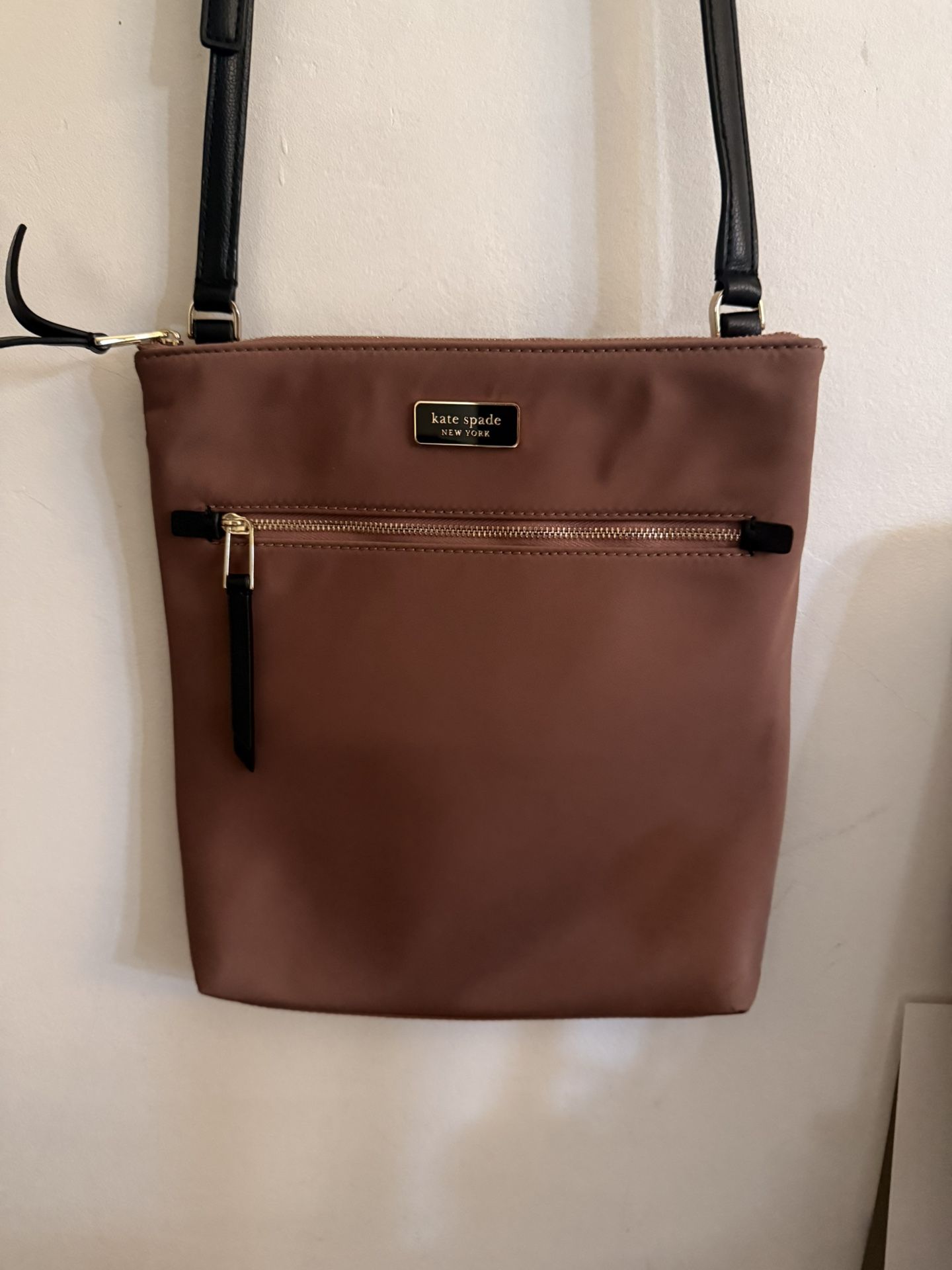 ate Spade Nylon Crossbody – Mauve & Black – Excellent Condition