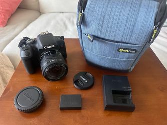 Canon EOS Rebel t7i with 18-55 mm lens