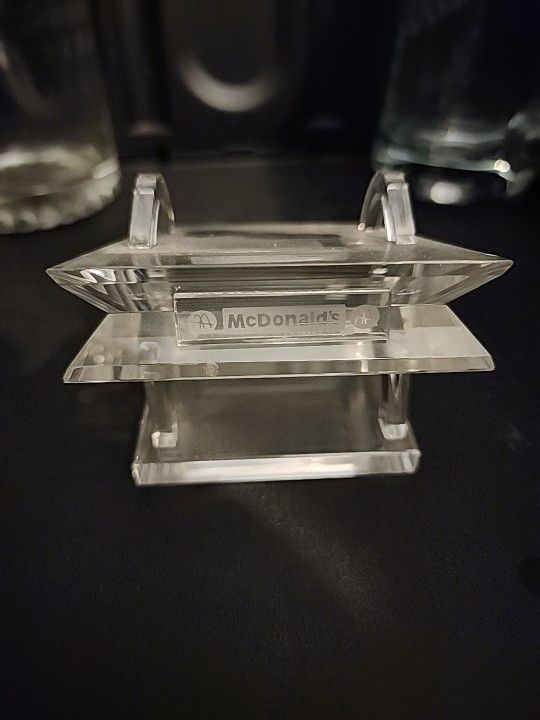 McDonalds Restaurant Crystal Paperweight