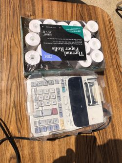 Adding machine w paper