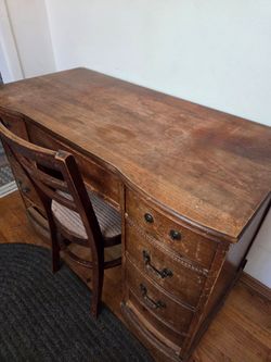 Antique desk and chair
