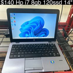 Hp Elitebook 820 G1 Laptop 14" LED Screen 8gb i7 SSD Windows 11 Includes Charger, Good Battery 