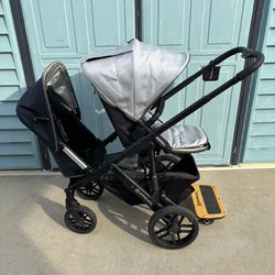 Uppababy Double Stroller With Adapter And Glider Board