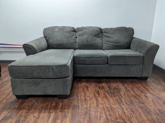 Ashley Furniture Gray 90in Sectional Sofa with Reversible Chaise