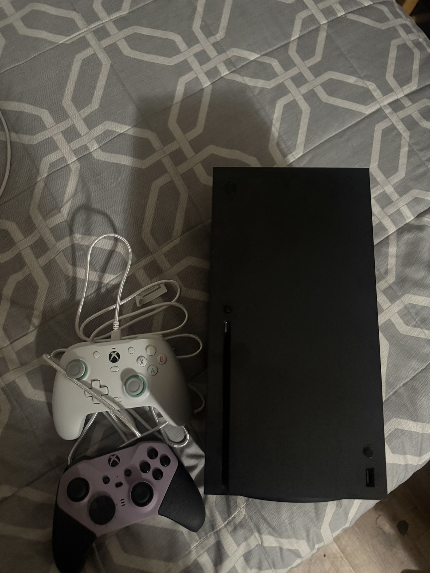 Xbox Series X With Two Controllers