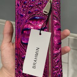 BRAHMIN VIOLET LEATHER WALLET 