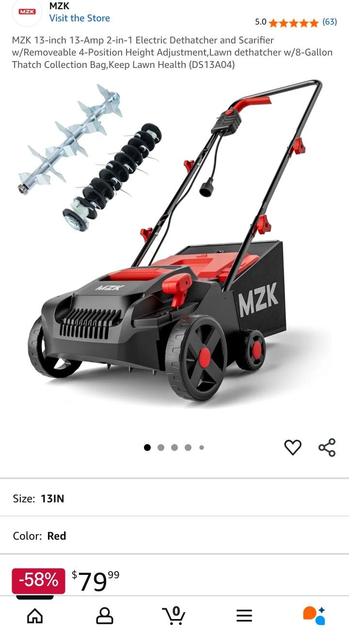 Brand New In Box MKZ Dethatcher