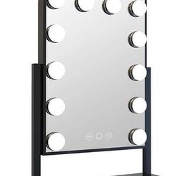 Black XL LED Vanity Makeup Mirror Black