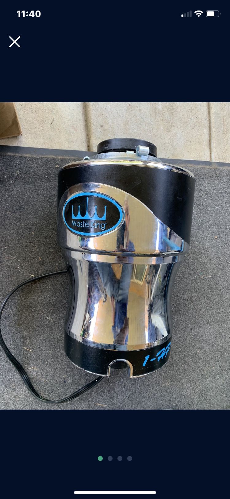 Waste King PM4PC A1SPC 15" 1 HP Garbage Disposal with Power Cord w/ Exclusive Silencer Technology
