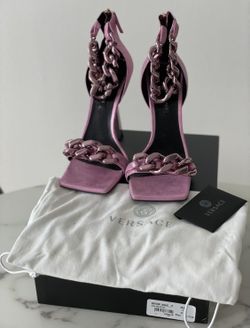 Versace Madusa calf Pink Leather sandals