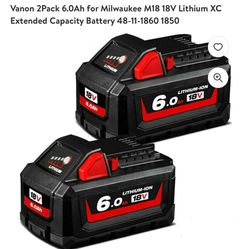 Milawaukee Batterys Pack Of 2