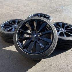 19” Tesla Model 3 Sport Factory wheels long Range Performance 2018-2025 Gloss black New 
