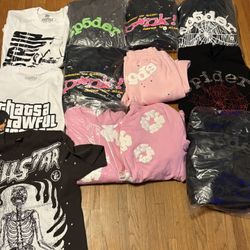 Sp5der,Bape,Denim Tears, Awful Lot Of Cough Syrup, Hellstar