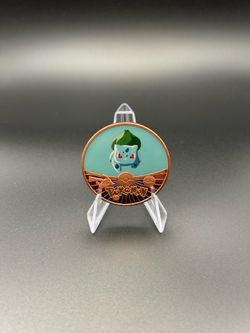 Pokemon Bulbasaur .999 Copper Coin Poke Ball Design