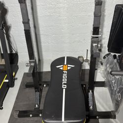 Adjustable Pair Racks With Bench 
