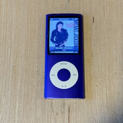 iPod Nano 5thGen Model:A1285 16GB Purple Tested Good w/Char-2100/songs Read Info