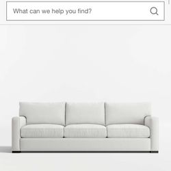 Brand new Axis 105” Grande Sofa in Icon White from Crate & Barrel / CB2. (Set of 2)