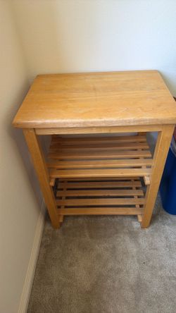 Small table with shelves