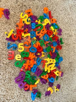 Plastic Magnetic Letters and Numbers