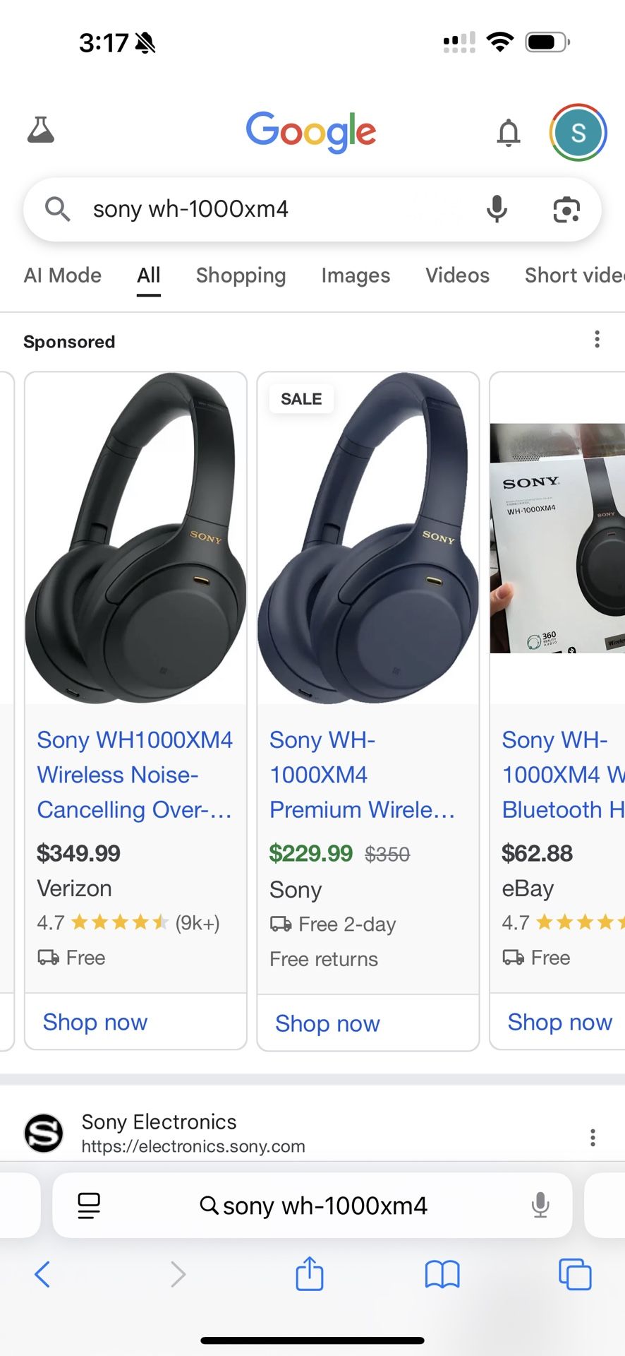 Sony WH 1000 XM4