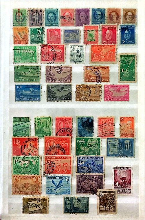 71 different stamps from the Caribbean-cuba