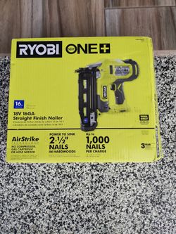Finish nail gun 16ga Ryobi 18v tool only