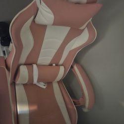 Pink And White Gaming Chair