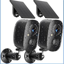 Security Cameras Wireless Outdoor 2K Solar Powered WiFi Cameras for Home Security,AI Motion Detection,Siren Alarm,Spotlight Color Night Vision,2-Way A