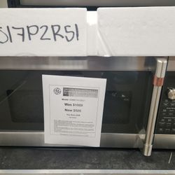 Cafe 1.7 Cu. Ft. Over the Range Microwave in Stainless Steel With Air Fry
