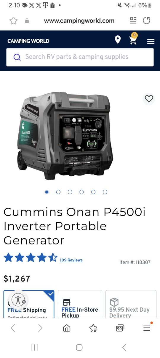 Onan Generator P4500i generator