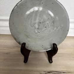 Chinese Ching Dyn K’ang His Pottery Country Ming Plate D8&&1/8 Inch Provenance Del Mar Antq Fair 