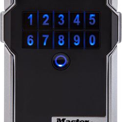 Master Lock Lock Box, Electronic Wall Mount Key Safe, Bluetooth iOS/Android App and Keypad Codes, 3-1/4 in. Wide, ‎5441EC