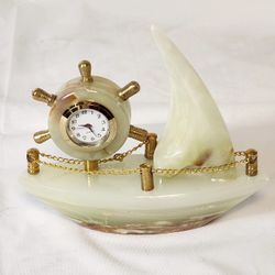 Decorative Desk Mantel Marble Clock Home Office Collectible