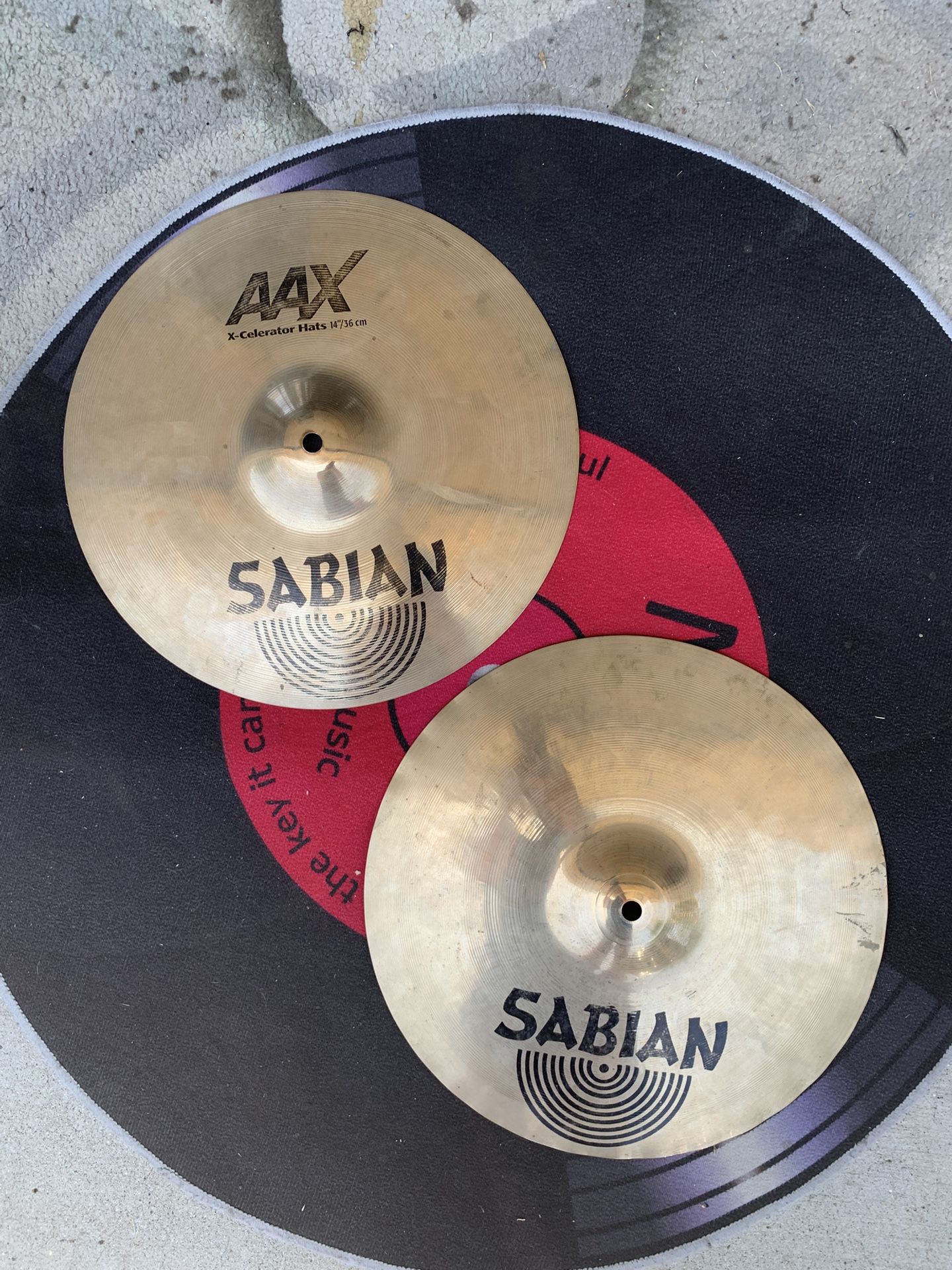 Sabian AAX Series 14” X-cellerator Hi Hat Drum Cymbals Retails for $599