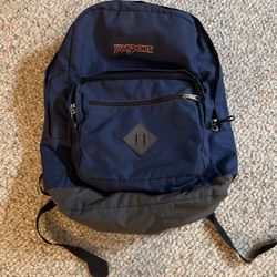 Navy Blue Jansport Backpack