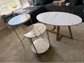 marble print coffee table
