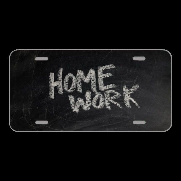License Plate Novelty Car Front Board School Homework Slate Teaching