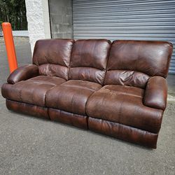 Beautiful Leather Recliner, 3 Seater - Free Delivery 🛻💨