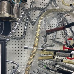 Handlebars Twisted, Chrome, and Gold Beach cruiser style