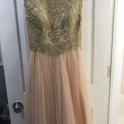 Peachy-rose gold Prom Dress