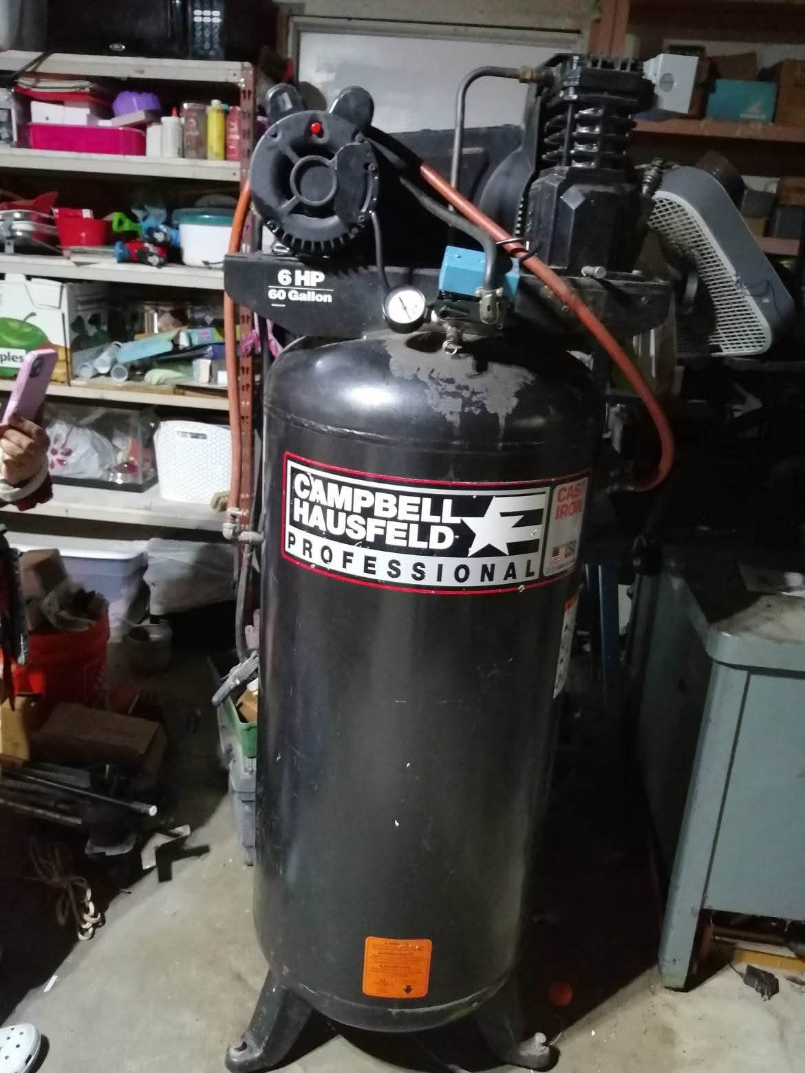 campbell hausfeld air compressor 60 gallon 6 hp air compressor professional