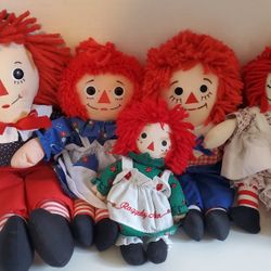 Raggedy Ann Dolls Collection 5 Dolls