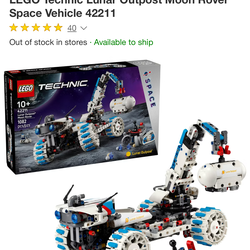 LEGO Technic Lunar Outpost Moon Rover Space Vehicle Building Toy