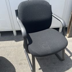 Waiting Room Chairs In Black Fabric