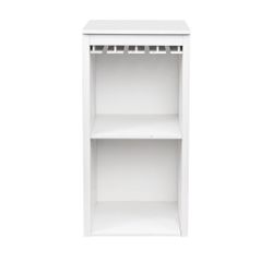 Newly Assembled Modular Bar Cabinet with Storage Shelves and Hutch Modern Wine & Coffee Bar Cabinet