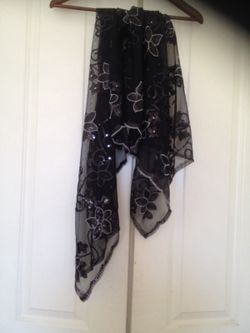Sheer evening shawl