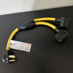 3-Prong Y-Adapter for Dryer, Dryer Power Outlet and Level 2 Electric Vehicle Charging, UL Listed, NEMA 10-30P Male to Two NEMA 10-30R Female Connector